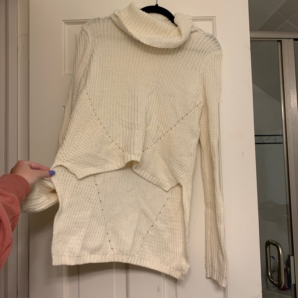 Cream Turtle Neck Sweater